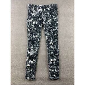Armani Exchange Leggings Women's S‎ Black Ruched Animal Print Elastic Waist